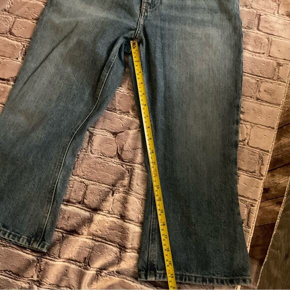 ASOS Blue Remo Key Rebel Capri Jean 28/26 Boho Vacation Classic Summer Fisherman - Picture 7 of 10